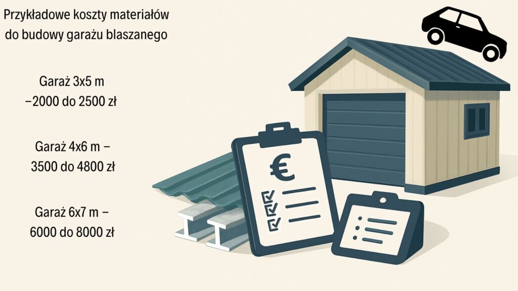 cennik garaży blaszanych